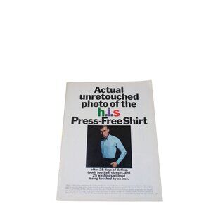 1965 h i s Press Free Shirt Ad Print Advertisement 93547 Dress